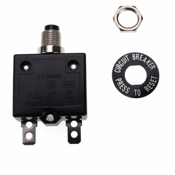 Disyuntor termico L1 Series 5A 125/250Vac 50Vdc - Imagen 2