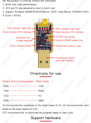 ch340e Conversor serial TTL CH340e a USB