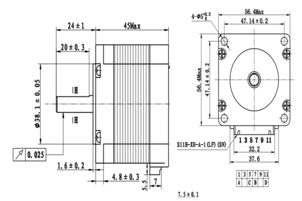 Motor Paso a Paso Bipolar Nema 23 57HD1016-01 - Imagen 5