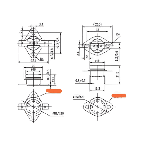 KSD301 15A 250V - Imagen 2