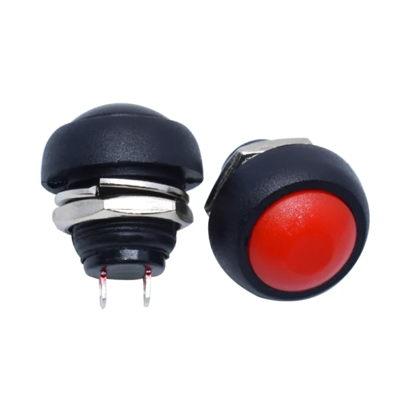Kit 6 Botones Pulsadores Redondes a Prueba de Agua 12mm Waterproof 3