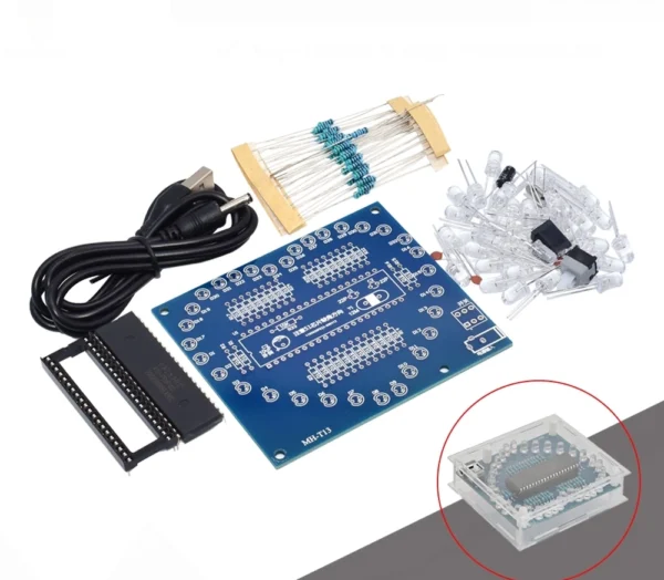 Kit DIY Módulo 32 LEDs RGB con Forma de Corazón Armable