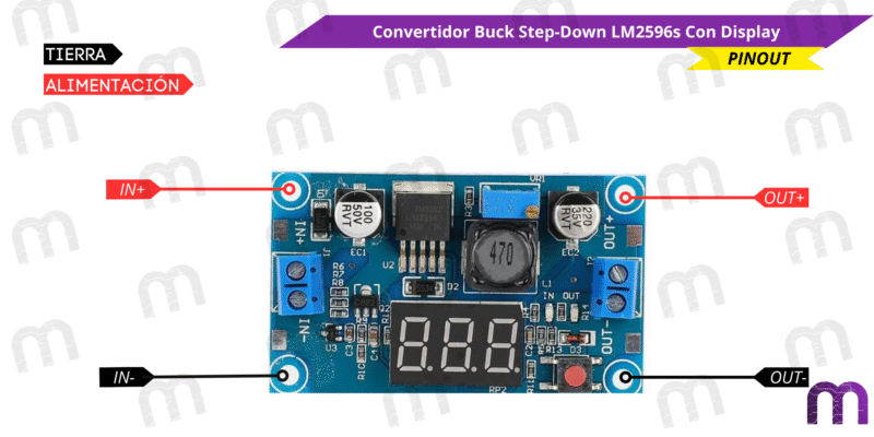 Convertidor Buck Step-Down LM2596s Con Display