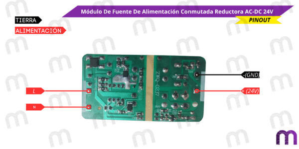 Módulo De Fuente De Alimentación Conmutada Reductora AC-DC 24V 1.5A 3A - Imagen 4