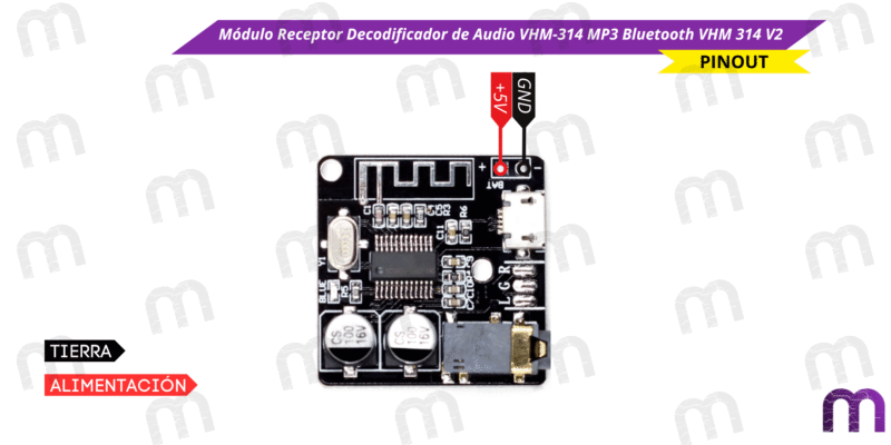 Módulo Receptor Decodificador de Audio VHM-314 MP3 Bluetooth VHM 314 V2