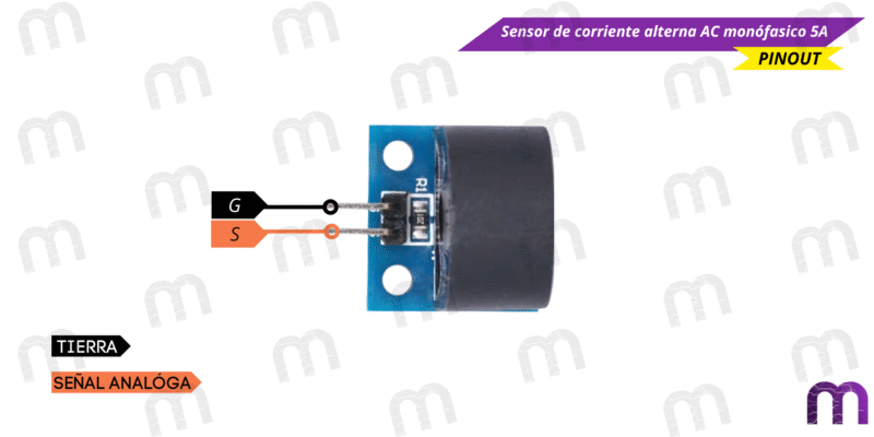 sensor de corriente Sensor de corriente alterna AC monófasico 5A