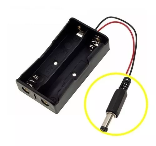 Porta Bateria Con/Sin Jack DC 2x18650