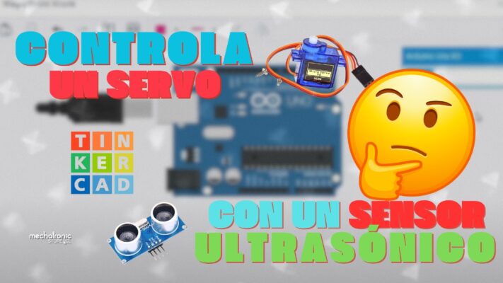 Servomotor controlado por Sensor de Ultrasonido en Arduino, con distancia y ángulo visualizados en Dispaly OLED 128x32