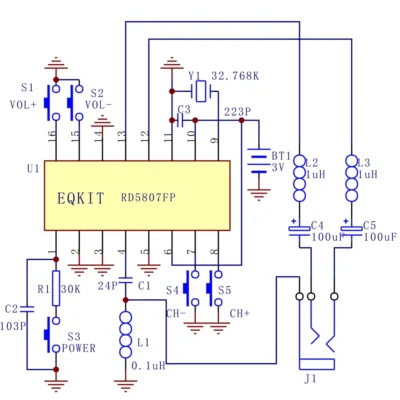 Kit DIY De Radio Estéreo FM 76-108MHz