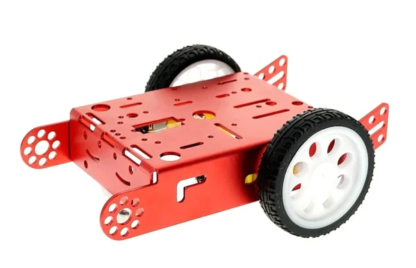 Kit auto chasis de robot inteligente de aluminio rojo