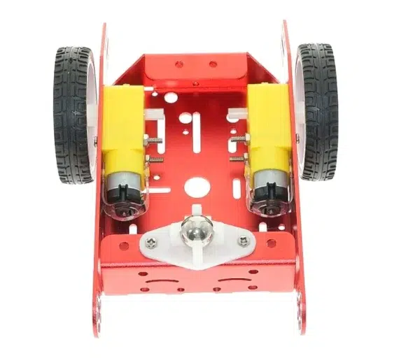 Kit auto chasis de robot inteligente de aluminio rojo