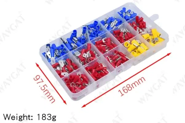dimensiones Kit 280 Terminales Crimpados para Cables Eléctricos Macho y Hembra 3
