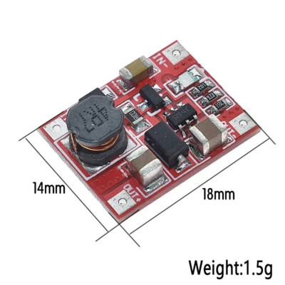 dimensiones Módulo Boost Fuente Voltaje de Alimentación a 5V 1A Convertidor de Voltaje Step-up