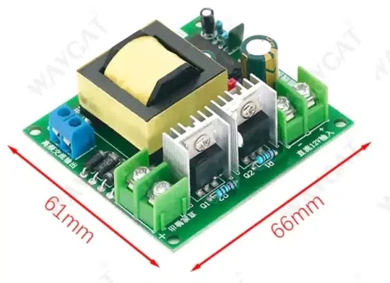 dimensiones Módulo Inversor DC-AC 150W Booster 12V a 110V 200V 220V 280V