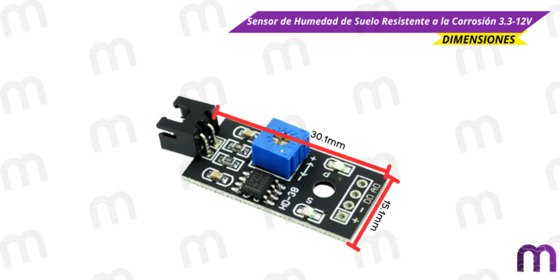 Sensor de Humedad de Suelo Resistente a la Corrosión 3.3-12V