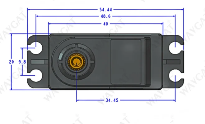 dimensiones 1 Servomotor Digital TD-8120MG 180°