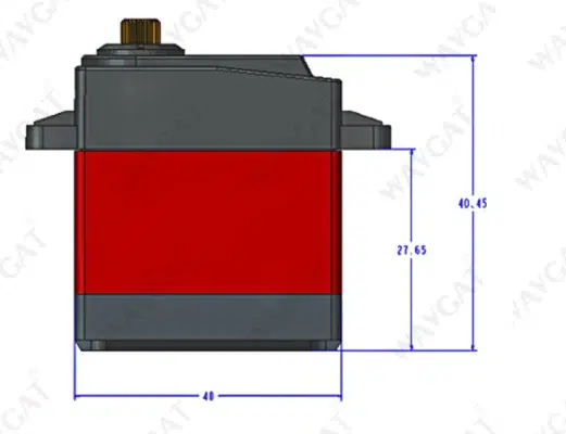 dimensiones 2 Servomotor Digital TD-8120MG 180°