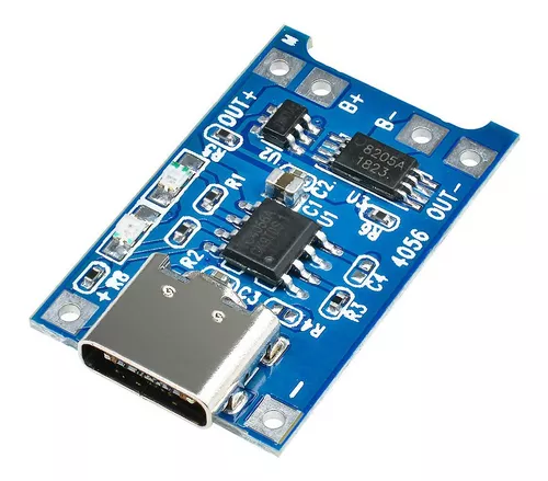 TP4056 controlador y protector de carga para batería 18650 Tipo C Micro Mini