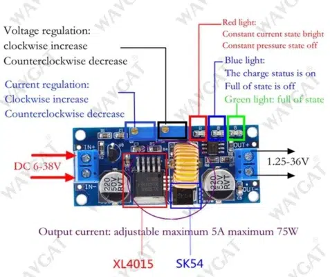 partes Módulo multifunción XL4015
