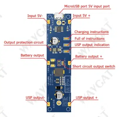 pines Módulo Booster de Carga Batería 18650 5V SMD UPS 2