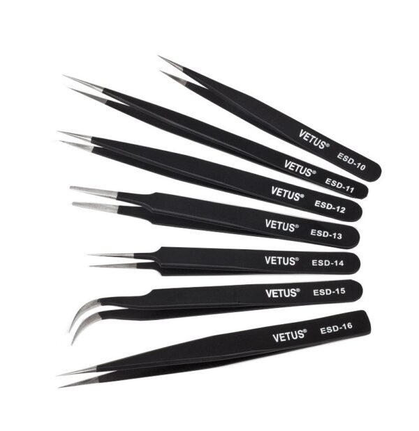 Kit 6 Pinzas antimagnéticas antiestáticas VETUS