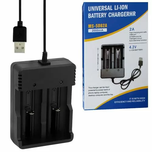 Cargador De Baterías 18650 Pilas recargables Con Indicador - Imagen 2